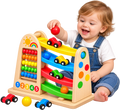 Wooden Abacus Car Slide Learning Toy | Montessori Educational Toy